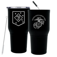 Load image into Gallery viewer, Marine Raider Regiment logo tumbler, Marine Raider coffee cup, Marine Raider Regiment USMC, Marine Corp gift ideas, USMC Gifts for women 30oz
