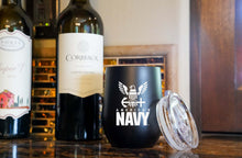 Load image into Gallery viewer, Navy Wine Tumbler
