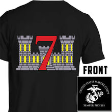 Load image into Gallery viewer, 7th Engineer Support Battalion USMC Unit T-Shirt, 7th ESB USMC Unit Logo, USMC gift ideas for men, Marine Corp gifts men or women
