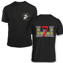 Load image into Gallery viewer, 7th Engineer Support Battalion USMC Unit T-Shirt, 7th ESB USMC Unit Logo, USMC gift ideas for men, Marine Corp gifts men or women
