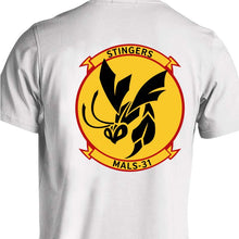 Load image into Gallery viewer, Marine Aviation Logistics Squadron 31 (MALS-31) USMC Unit T-Shirt, MALS-31 logo, USMC gift ideas for men, Marine Corp gifts men or women MALS-31
