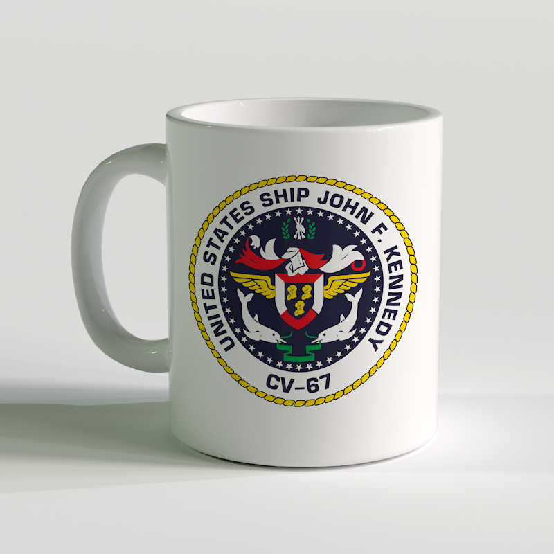 USS John F. Kennedy Coffee Mug, USS John F. Kennedy CV-67, USN CV-67