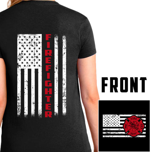 Ladie's first responder shirt, Firefighter, First Responder, Firefighter t-shirt, first responder apparel, firefighter apparel, firefighter first responder