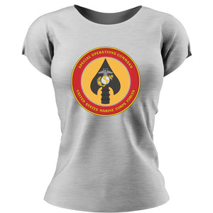 MSOB USMC Unit ladie's T-Shirt, MSOB logo, USMC gift ideas for women, Marine Corp gifts for women Marine Special Operations Battalion