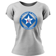 Load image into Gallery viewer, Third Battalion Sixth Marines, (3/6) Marines USMC Unit ladie&#39;s T-Shirt, 3/6 USMC Unit logo, USMC gift ideas for women, Marine Corp gifts for women 3rd Battalion 6th Marines
