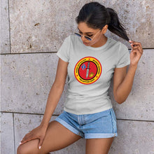 Load image into Gallery viewer, 3rd Bn 7th Marines Women&#39;s USMC Unit T-Shirt, 3rd Bn 7th Marines logo, USMC gift ideas for women, Marine Corps gifts women
