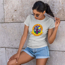 Load image into Gallery viewer, 1st Bn 9th Marines Women&#39;s Unit Logo T-Shirt, 1/9 Marines logo, 1st Bn 9th Marines USMC
